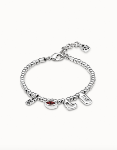 UNOde50 Silver Charm Bracelet - Love